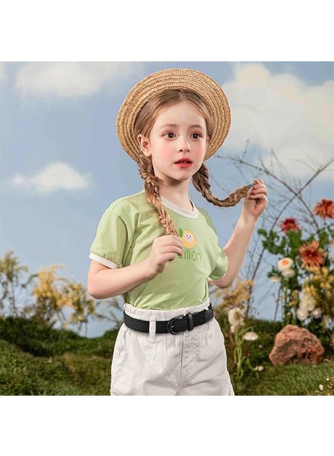 Kids Elastic Belt, Stretch Braided Belt Belt for Boys and Girls, No Hole Adjustable Braided Stretch Vintage Belt for Casual School Uniform Jeans - Image 3